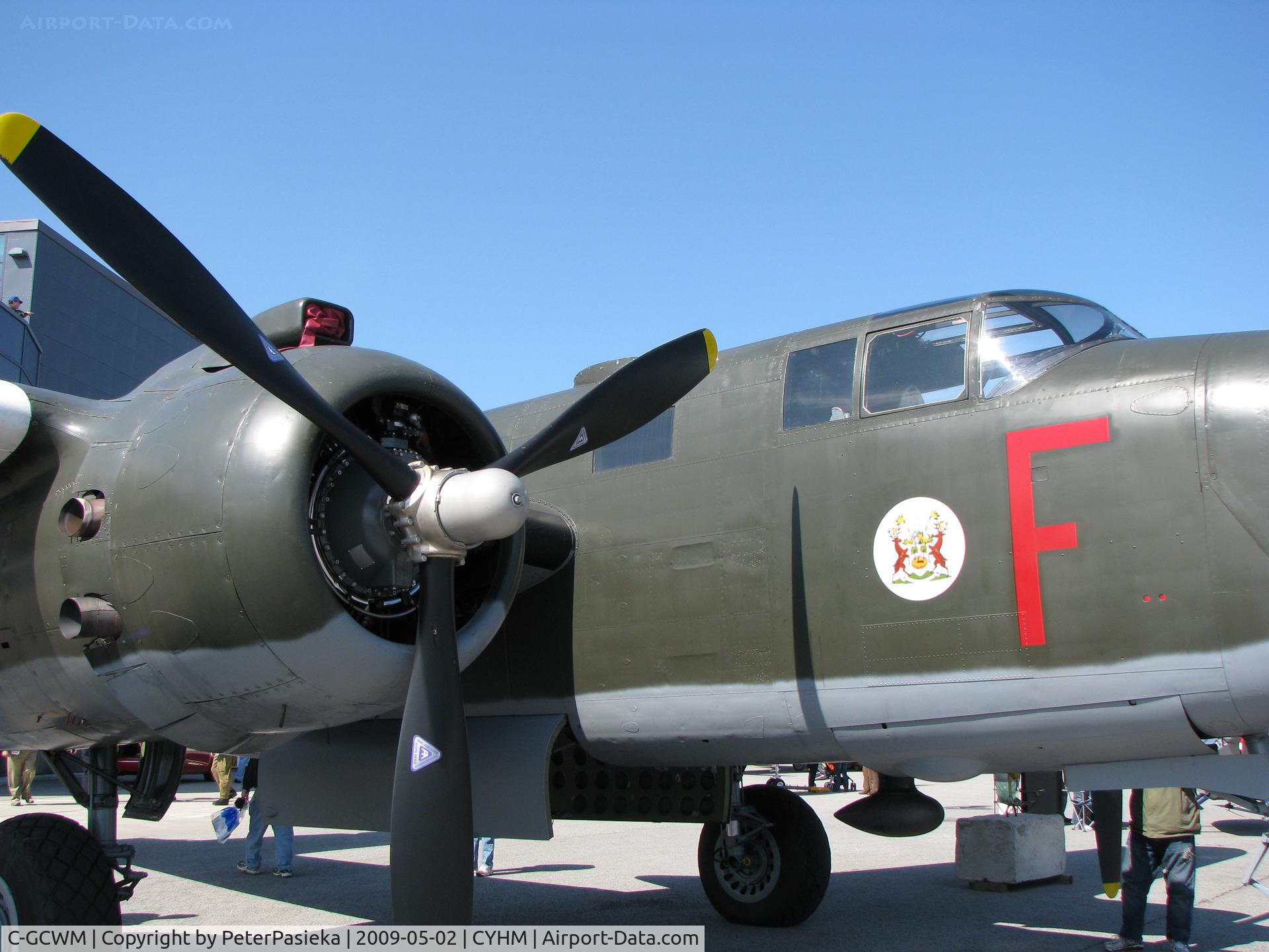 C-GCWM, 1945 North American B-25J Mitchell Mitchell C/N 108-47734, @ Hamilton Airport - @ Canadian Warplane Heritage Museum