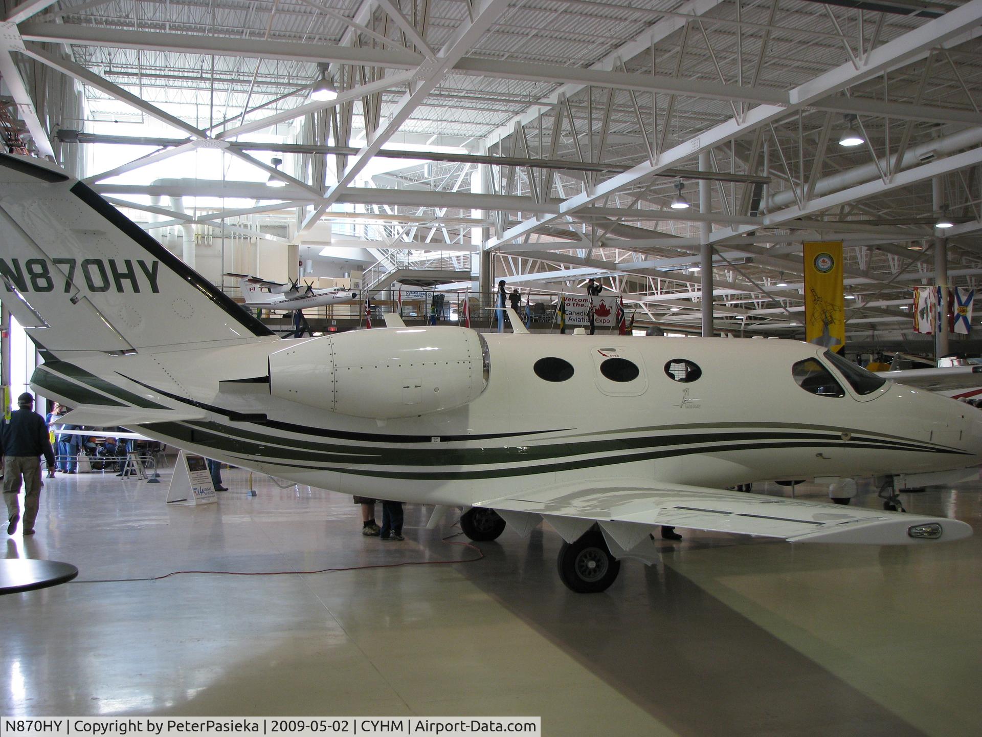 N870HY, Cessna 510 Citation Mustang C/N 510-0166, @ Hamilton Airport - @ Canadian Warplane Heritage Museum