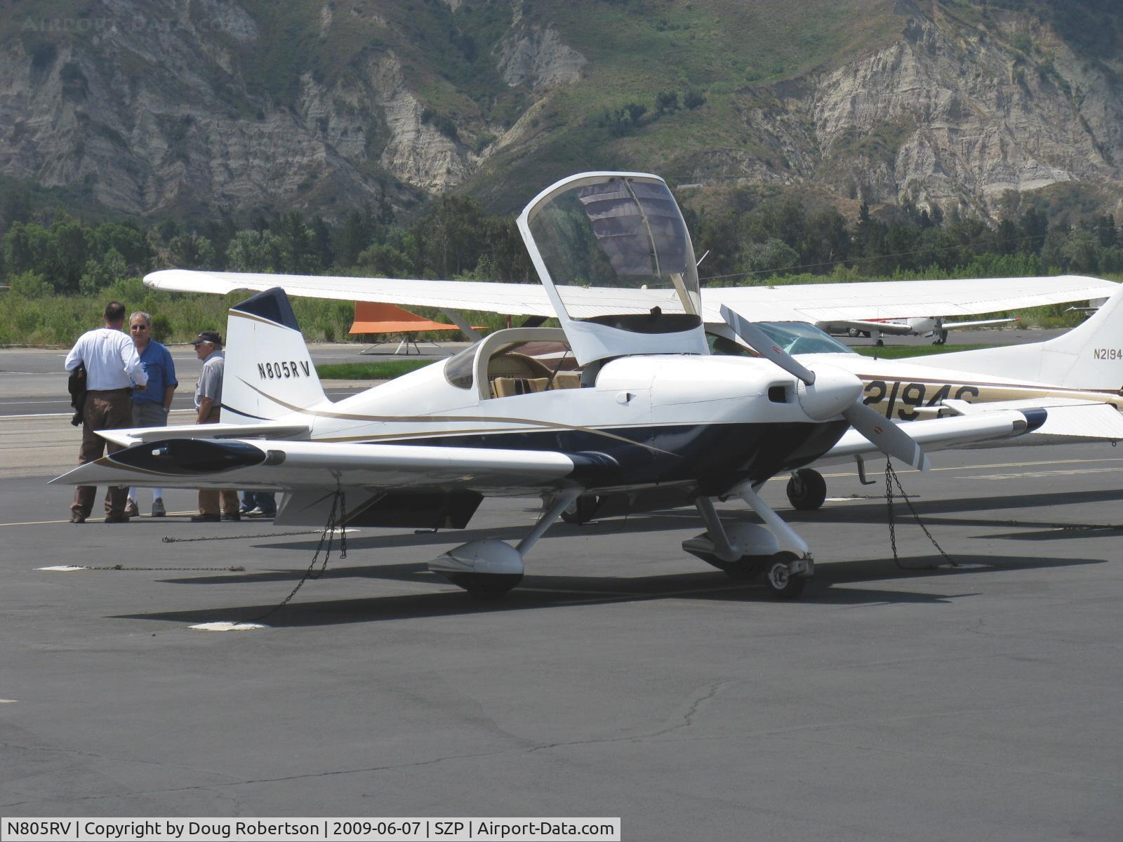 N805RV, 2007 Vans RV-6A C/N 25686, 2007 Dierenfield VAN's RV-6A, Lycoming Aero Sport IO-390-X 210 Hp, canopy up