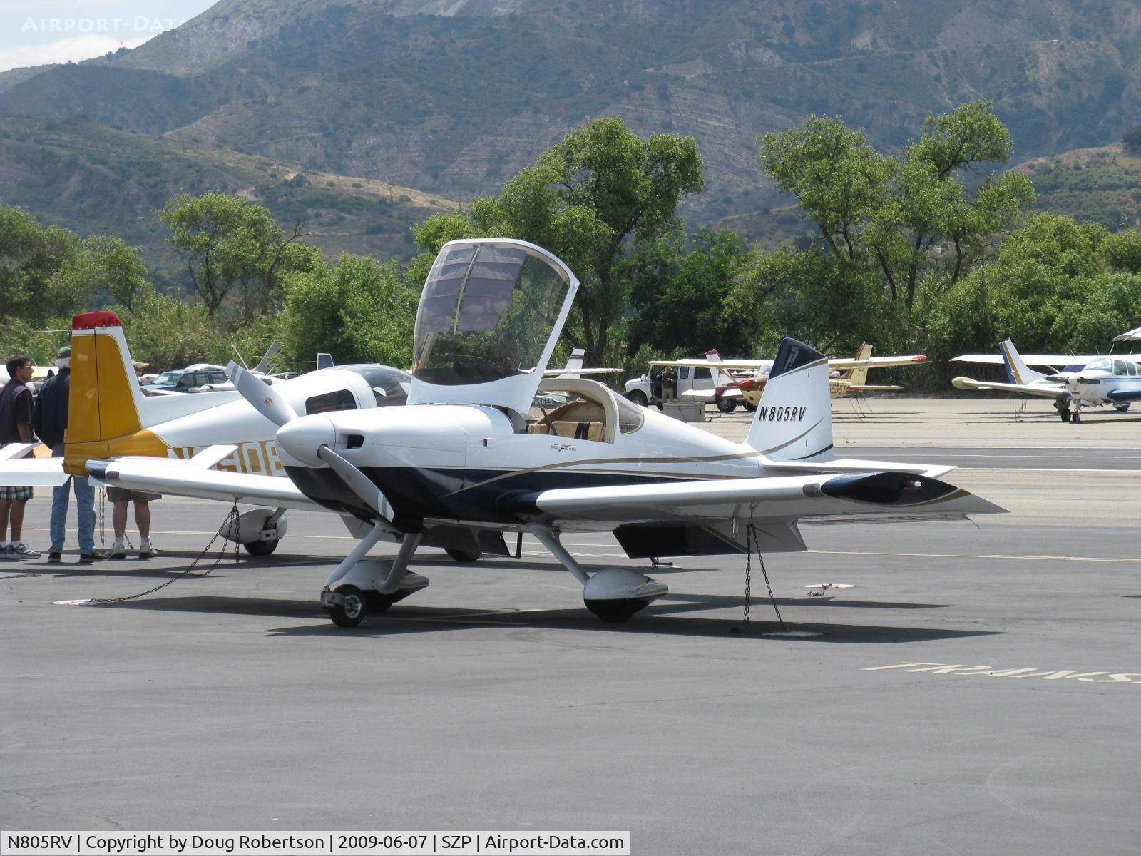 N805RV, 2007 Vans RV-6A C/N 25686, 2007 Dierenfield VAN's RV-6A, Lycoming Aero Sport IO-390-X 210 Hp, canopy up