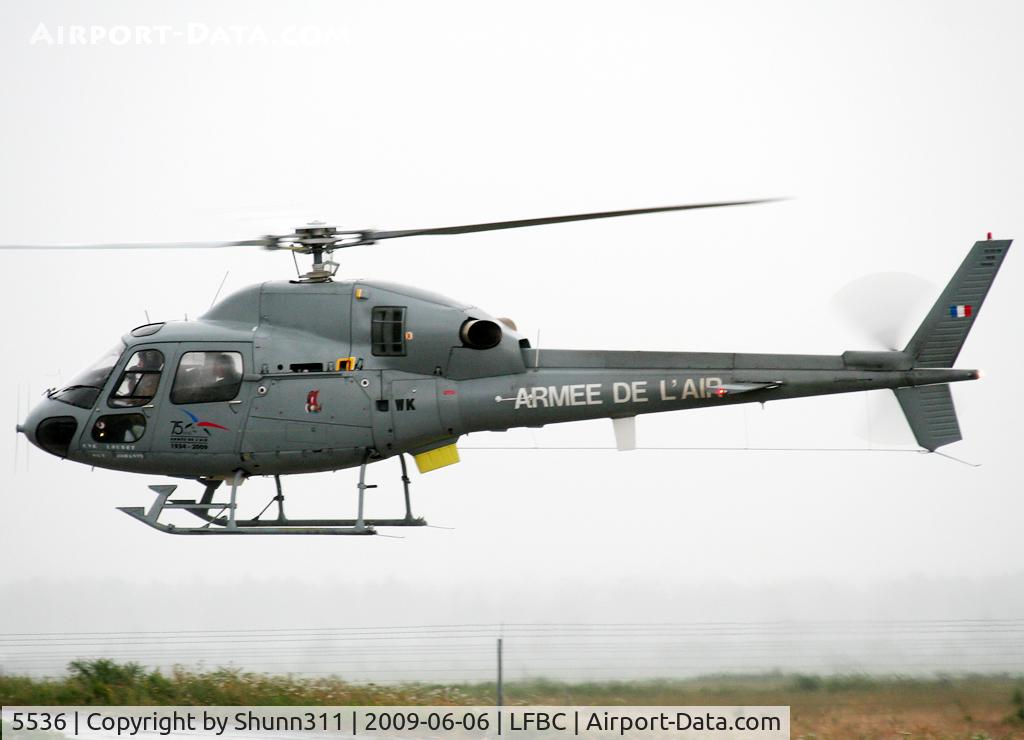 5536, Aerospatiale AS-555AN Fennec C/N 5536, Additionnal '75th anniversary' logo... Used as a demo during LFBC Airshow 2009