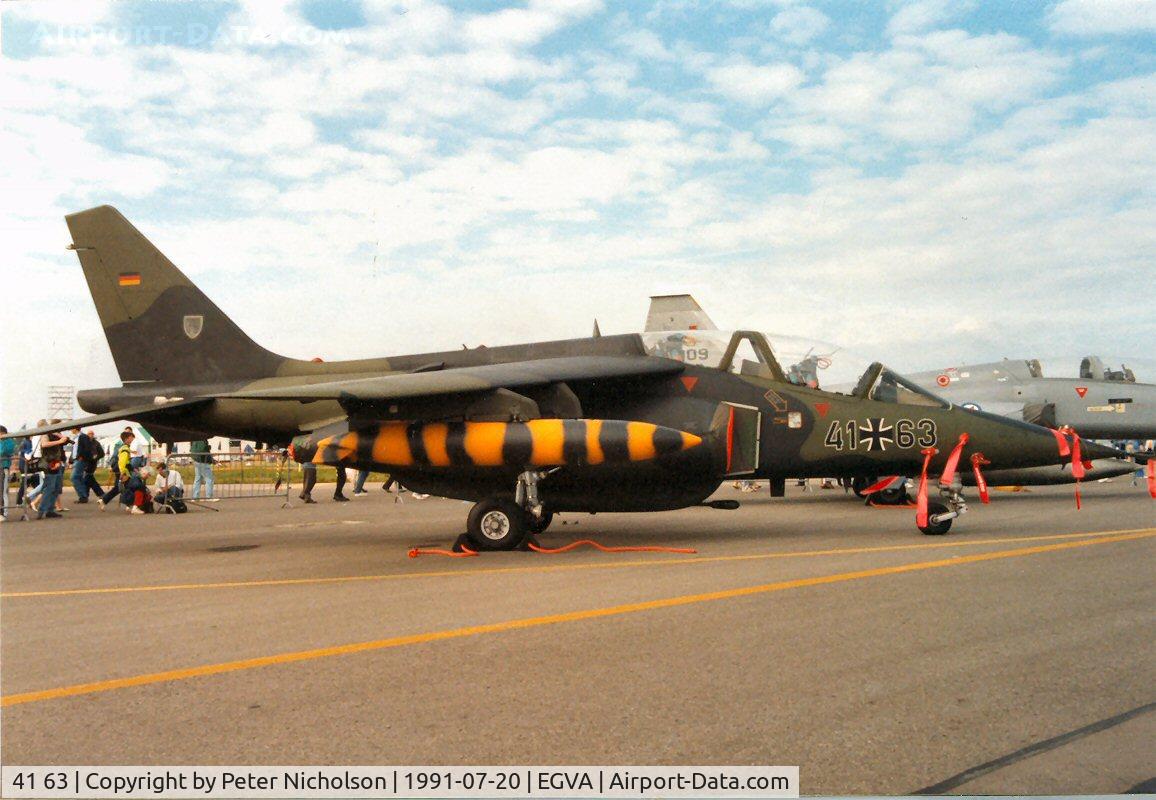 41 63, Dassault-Dornier Alpha Jet A C/N 0163, German Air Force Alpha Jet of JBG-43 at the 1991 Intnl Air Tattoo at RAF Fairford.