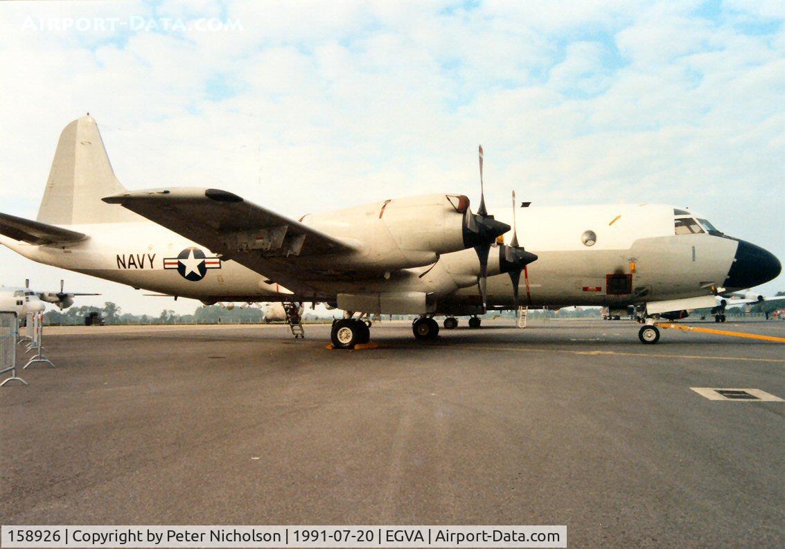 158926, Lockheed P-3C-145-LO Orion C/N 285A-5598, P-3C Orion of Patrol Squadron VP-45 at the 1991 Intnl Air Tattoo at RAF Fairford.