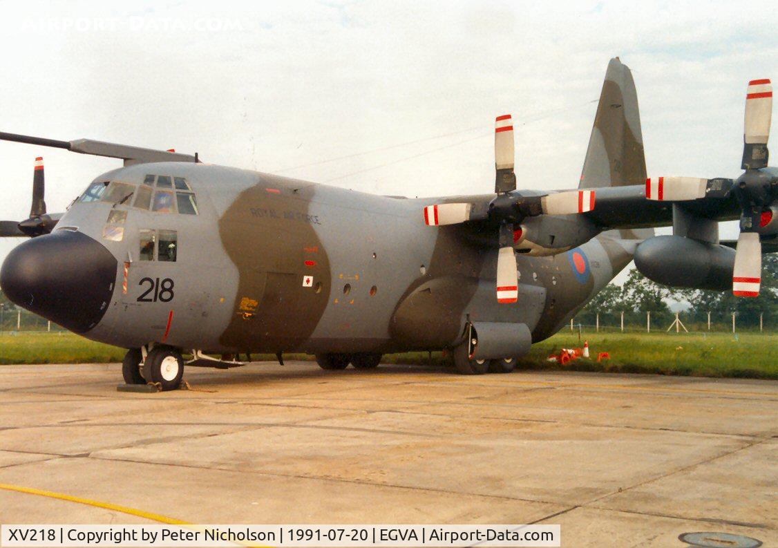 XV218, 1967 Lockheed C-130K Hercules C.1 C/N 382-4245, Hercules C.1 of the Lyneham Transport Wing at the 1991 Intnl Air Tattoo at RAF Fairford.