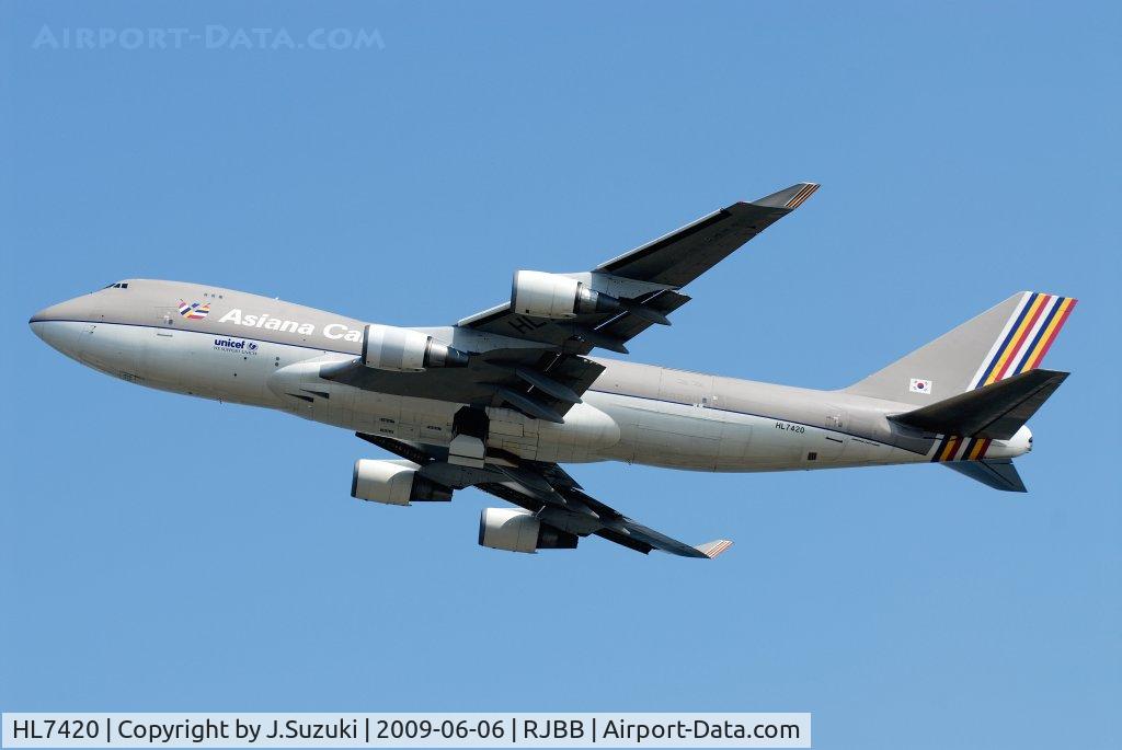 HL7420, 1995 Boeing 747-48EF (SCD) C/N 25783, R/W06R departure