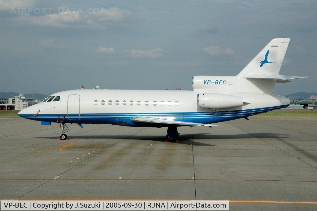 VP-BEC, 1997 Dassault Falcon 900B C/N 165, Parked at NKM