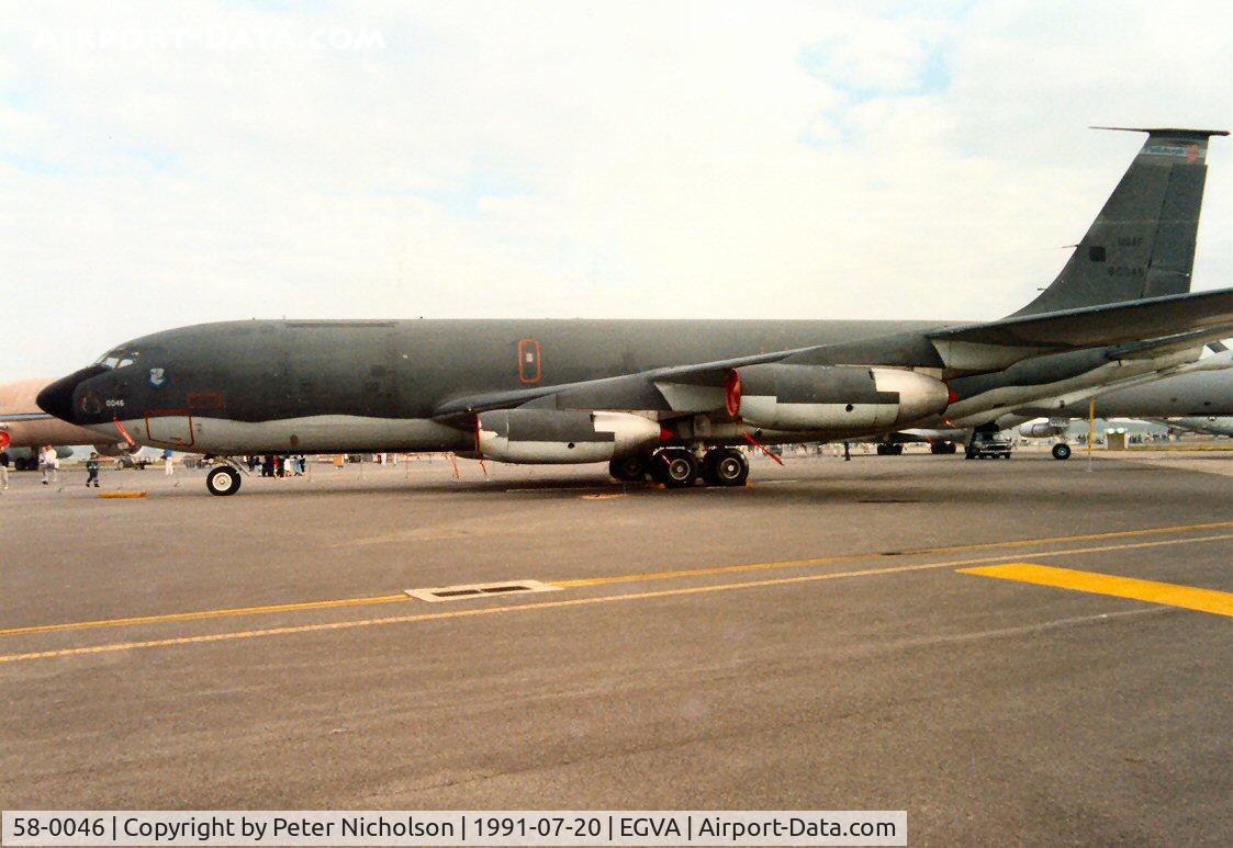 58-0046, 1958 Boeing KC-135Q Stratotanker C/N 17791, KC-135Q Stratotanker, callsign Quid 51, of 380th BW at the 1991 Intnl Air Tattoo at RAF Fairford.