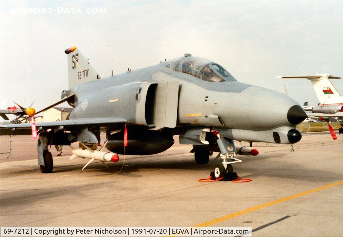 69-7212, 1969 McDonnell Douglas F-4G Phantom II C/N 3869, F-4G Phantom of 81 Tactical Fighter Squadron/52 Tactical Fighter Wing on display at the 1991 Intnl Air Tattoo at RAF Fairford.