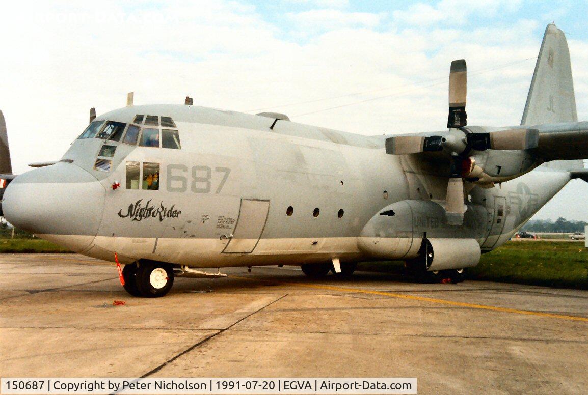 150687, 1963 Lockheed KC-130F Hercules C/N 282-3734, KC-130T Hercules of VR-22 on display at the 1991 Intnl Air Tattoo at RAF Fairford.