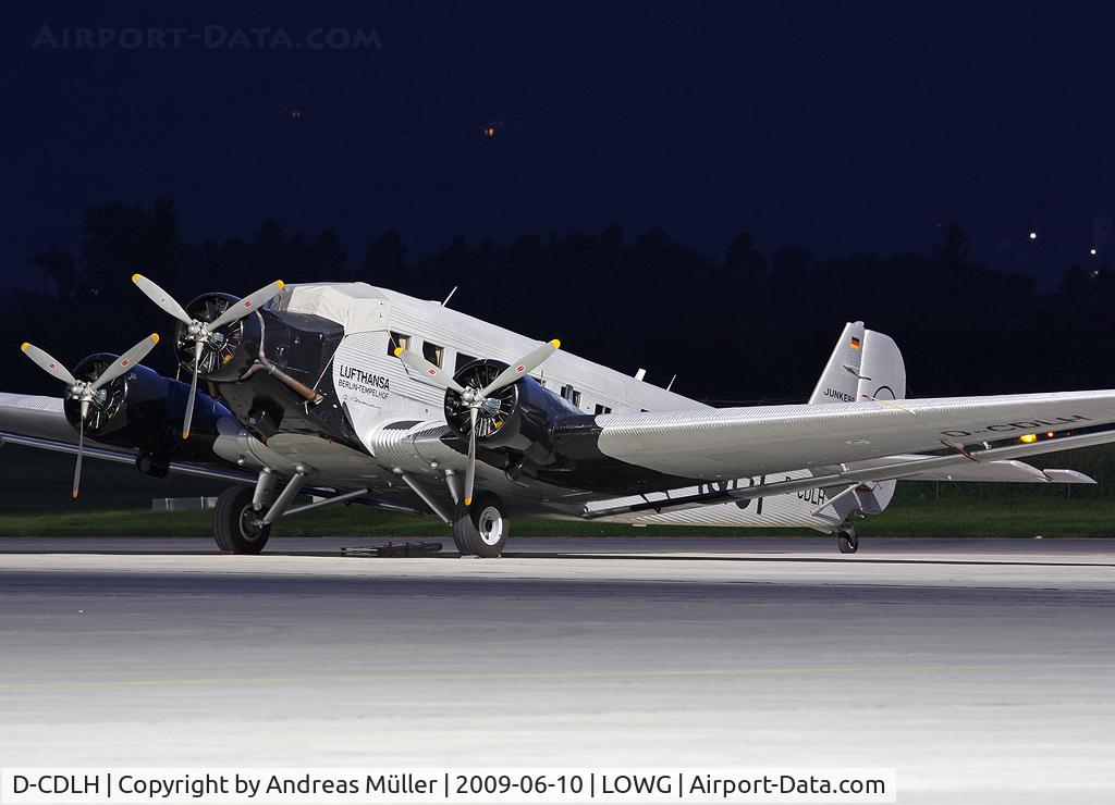 D-CDLH, 1936 Junkers Ju-52/3m C/N 130714, At night.