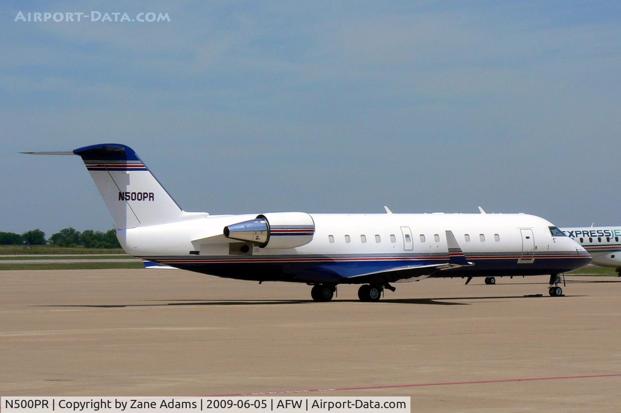 N500PR, 2003 Bombardier CRJ-100SE (CL-600-2B19) C/N 7846, At Alliance, Fort Worth - In town for the IRL race at Texas Motorspeedway