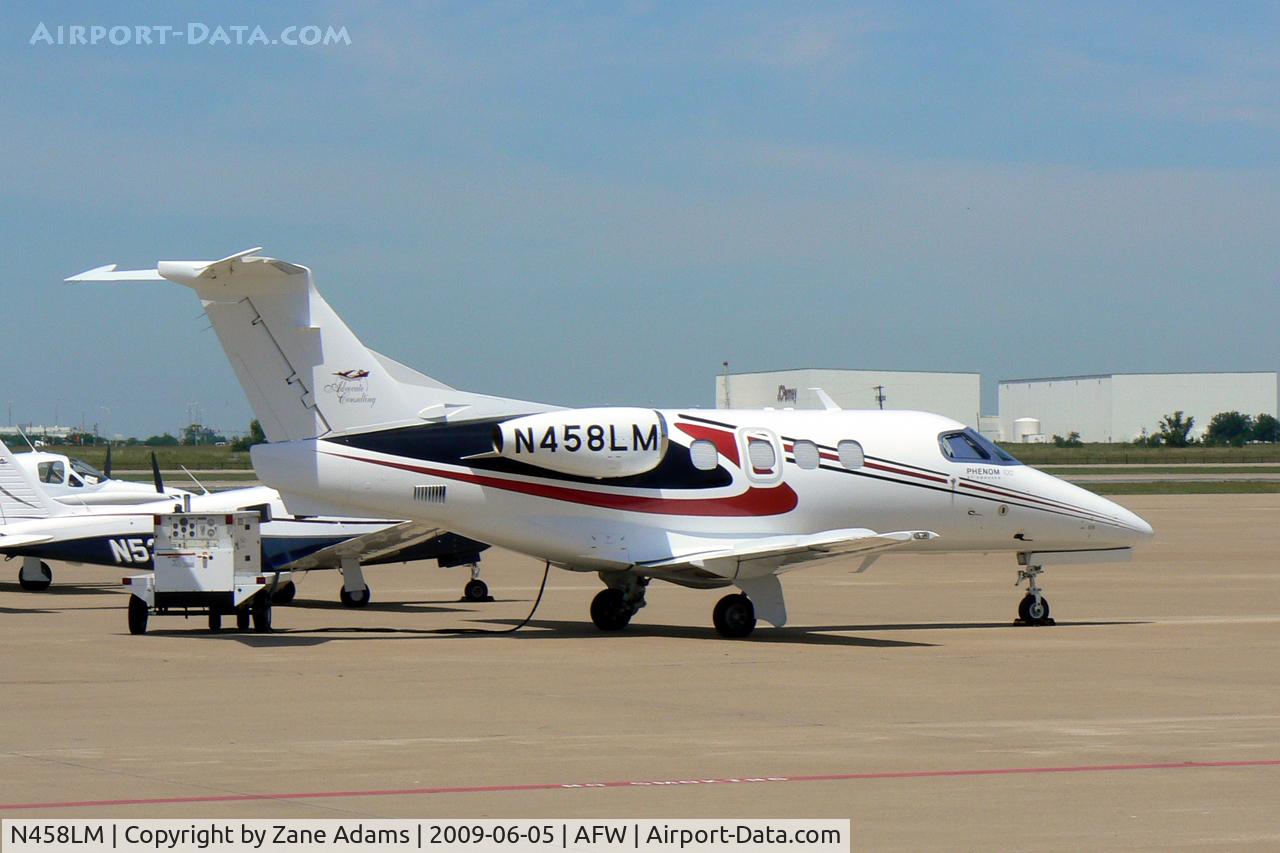 N458LM, 2009 Embraer EMB-500 Phenom 100 C/N 50000019, At Alliance, Fort Worth - In town for the IRL race at Texas Motorspeedway