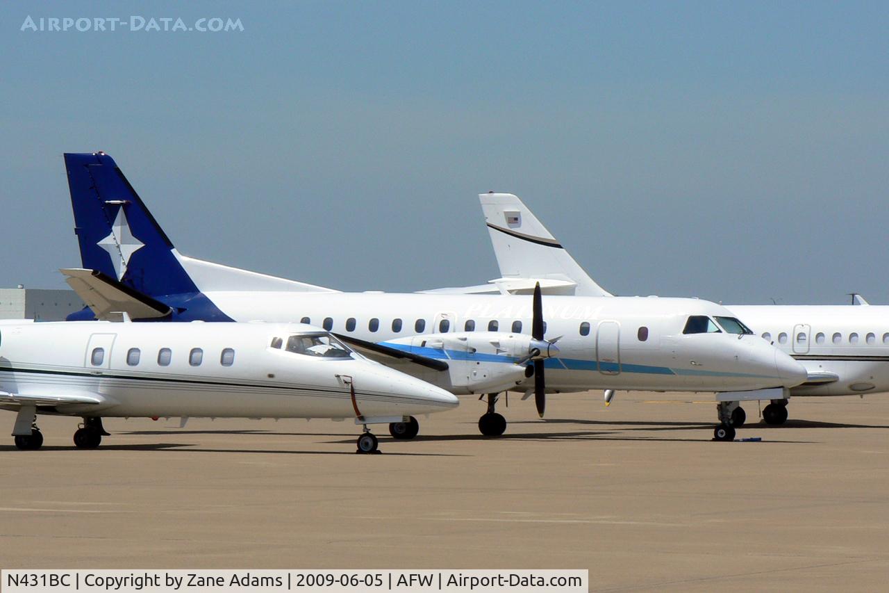 N431BC, 1991 Saab 340B C/N 340B-260, At Alliance, Fort Worth - In town for the IRL race at Texas Motorspeedway