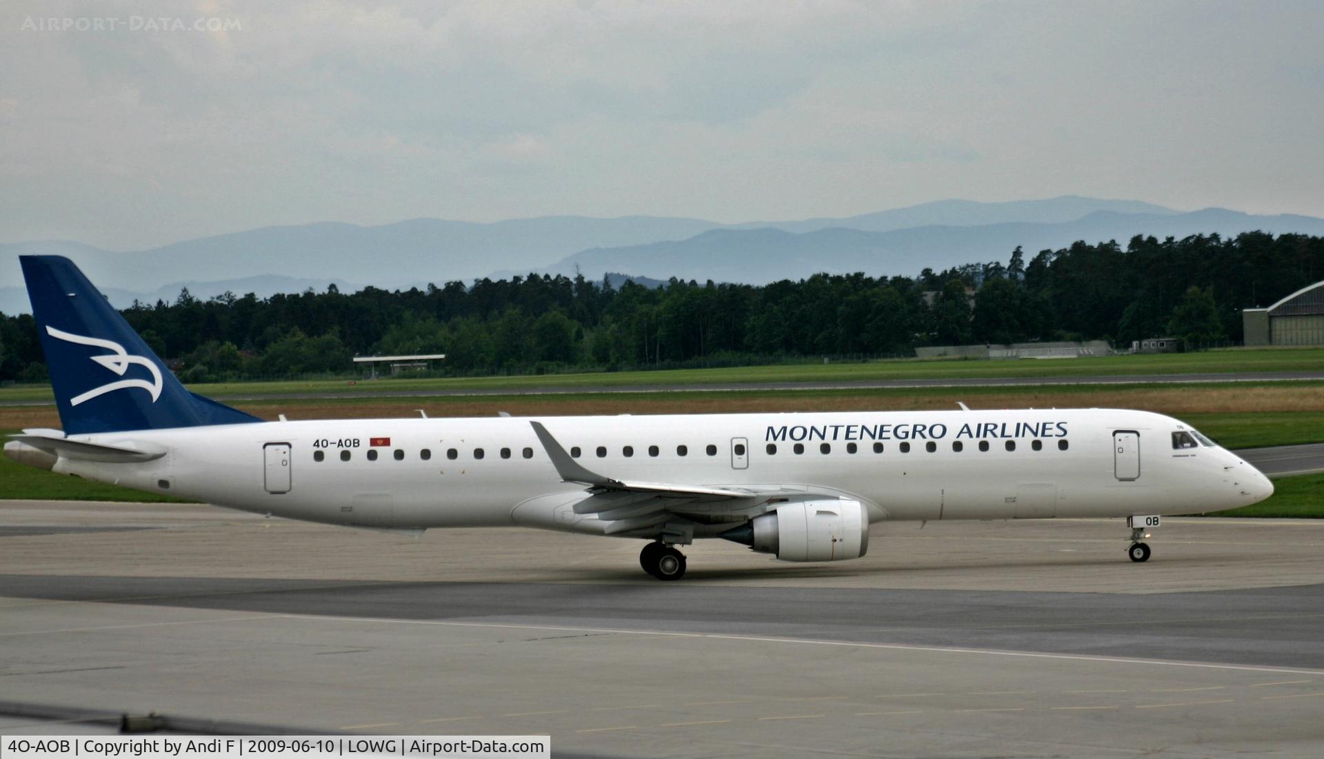 4O-AOB, 2009 Embraer 195LR (ERJ-190-200LR) C/N 19000283, Embraer ERJ-195LR
