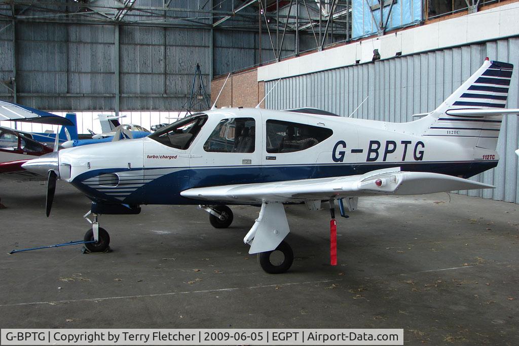 G-BPTG, 1976 Rockwell Commander 112TC C/N 13067, Rockwell 112Tc at Perth Airport in Scotland