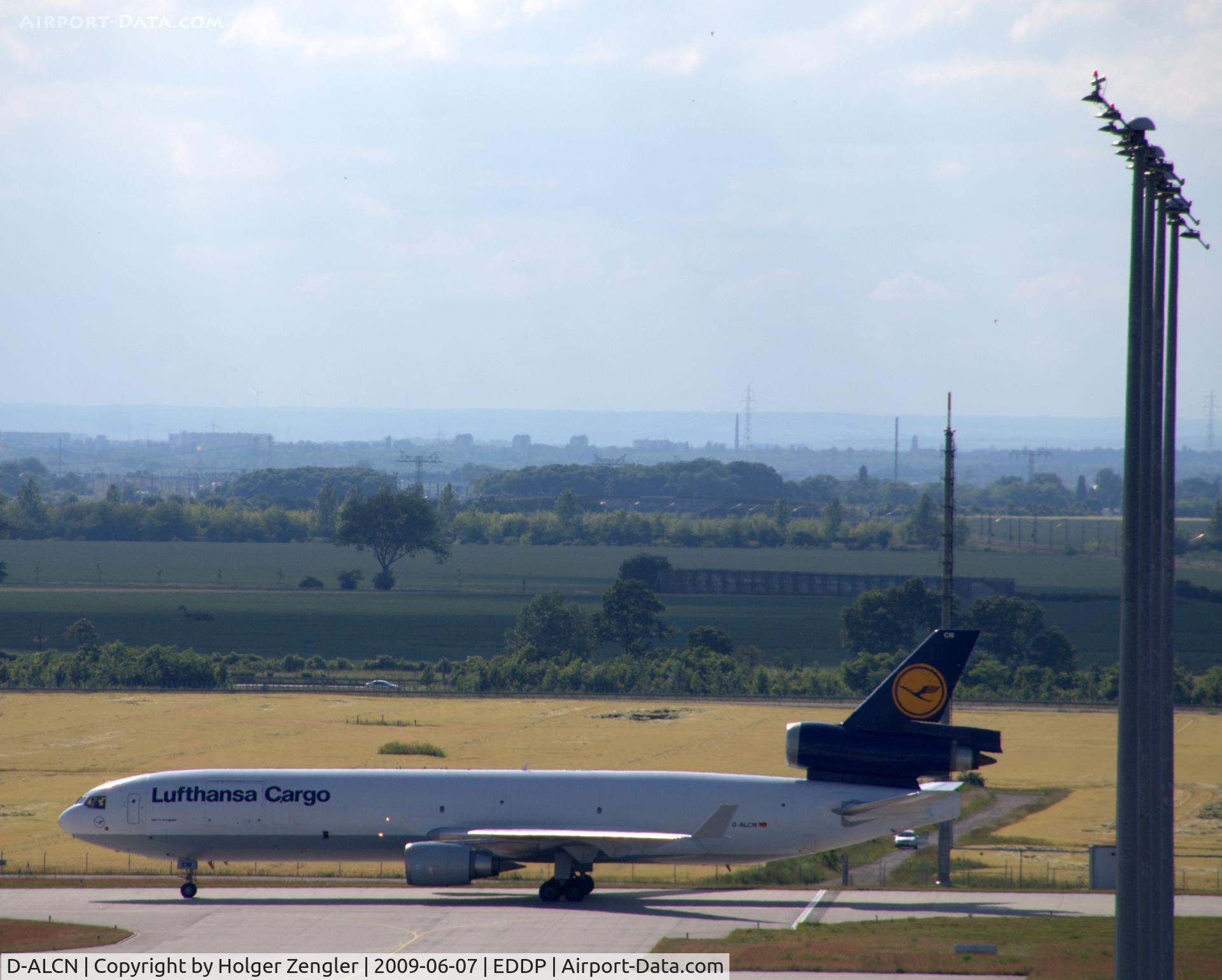 D-ALCN, 2001 McDonnell Douglas MD-11F C/N 48806, On the way to parking position at DHL-Hub LEJ