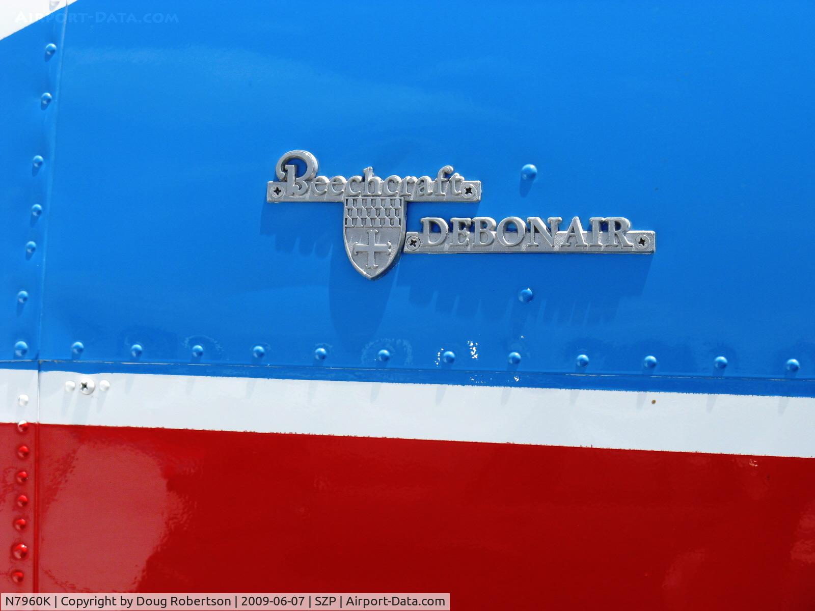 N7960K, 1964 Beech 35-B33 Debonair C/N CD-774, 1964 Beech 35-B33 DEBONAIR, Continental IO-470-K 225 Hp, cast logo, drag worth half a knot?