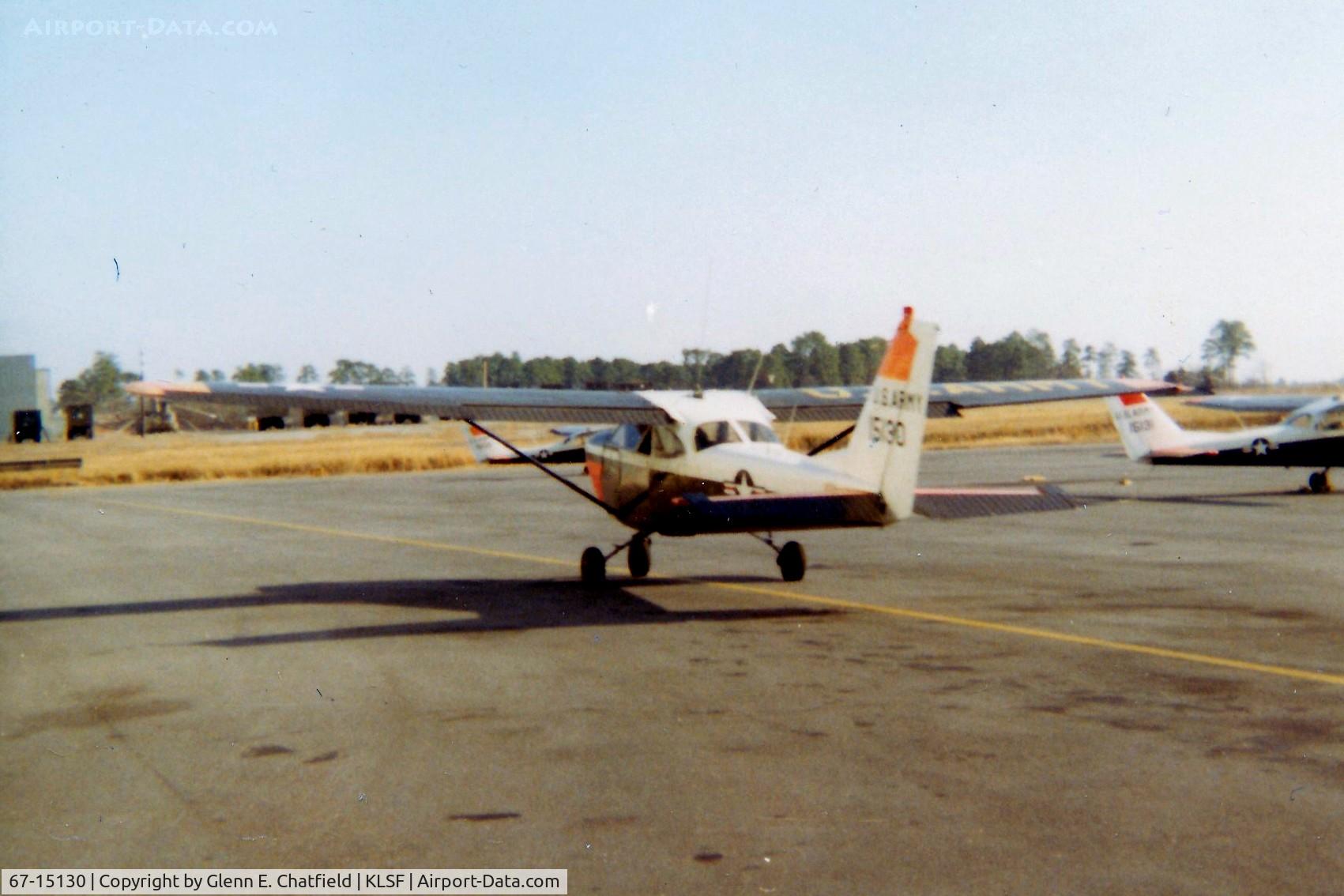 67-15130, 1967 Cessna R172E C/N R1720131, T-41B 67-15130 when active with the Army.  Cropped from a 3