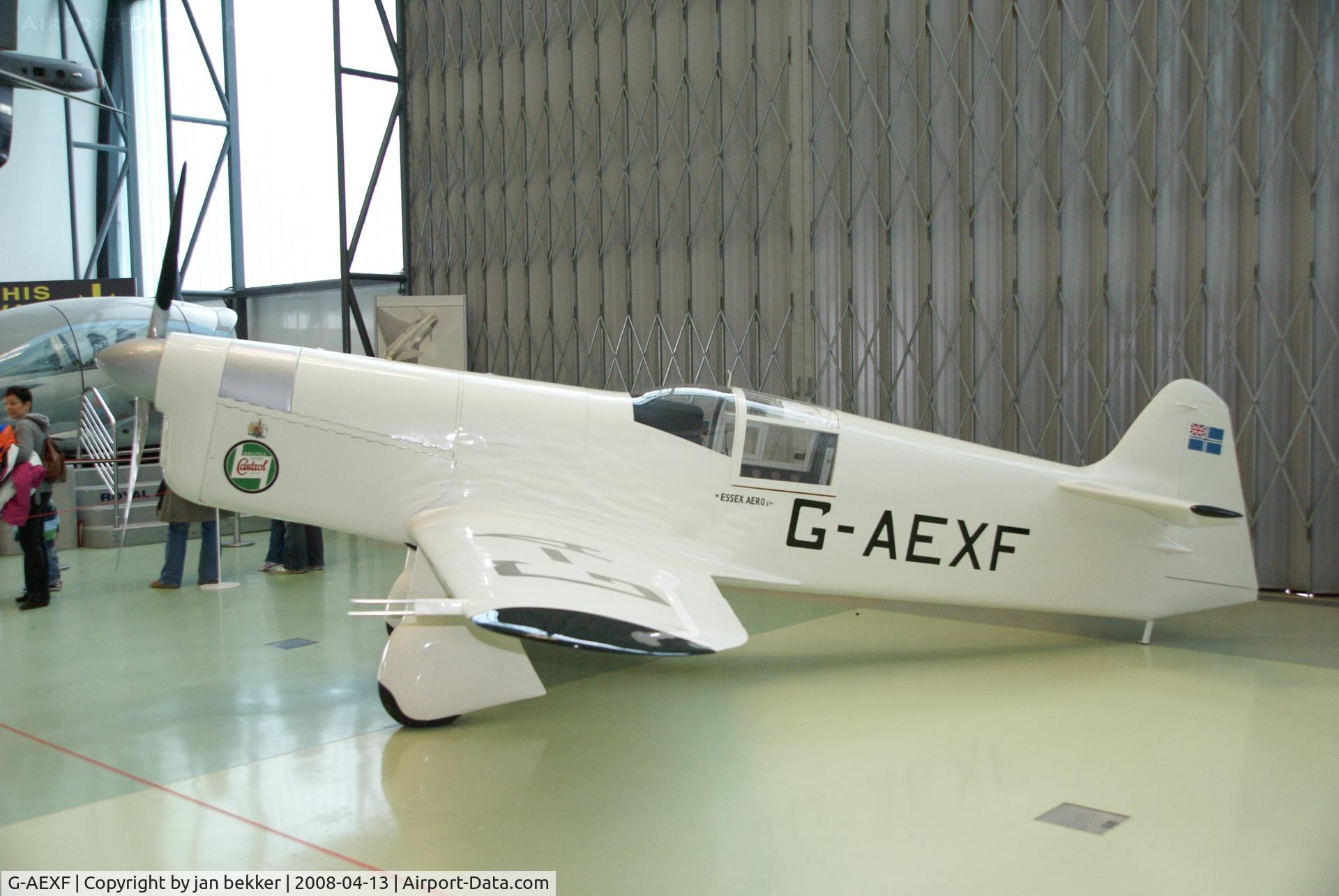 G-AEXF, Percival E-2H Mew Gull (replica) C/N Not found G-AEXF, Replica of the original in RAF Museum Hendon just after arriving there.