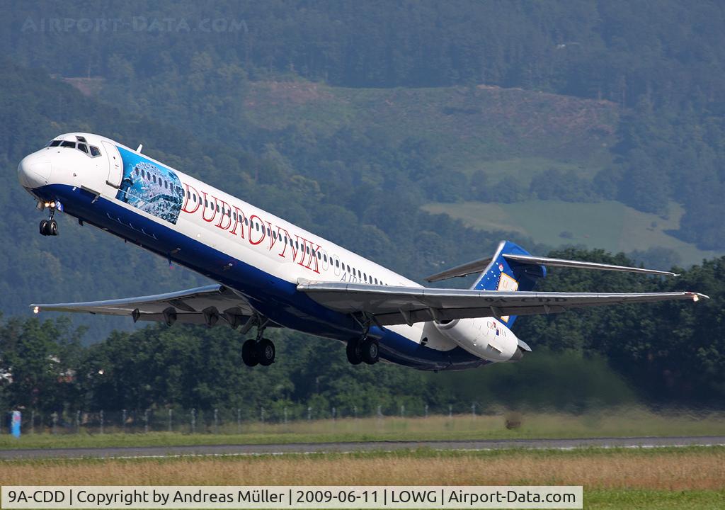 9A-CDD, 1982 McDonnell Douglas MD-82 (DC-9-82) C/N 49113, Takeoff to Heraklion.