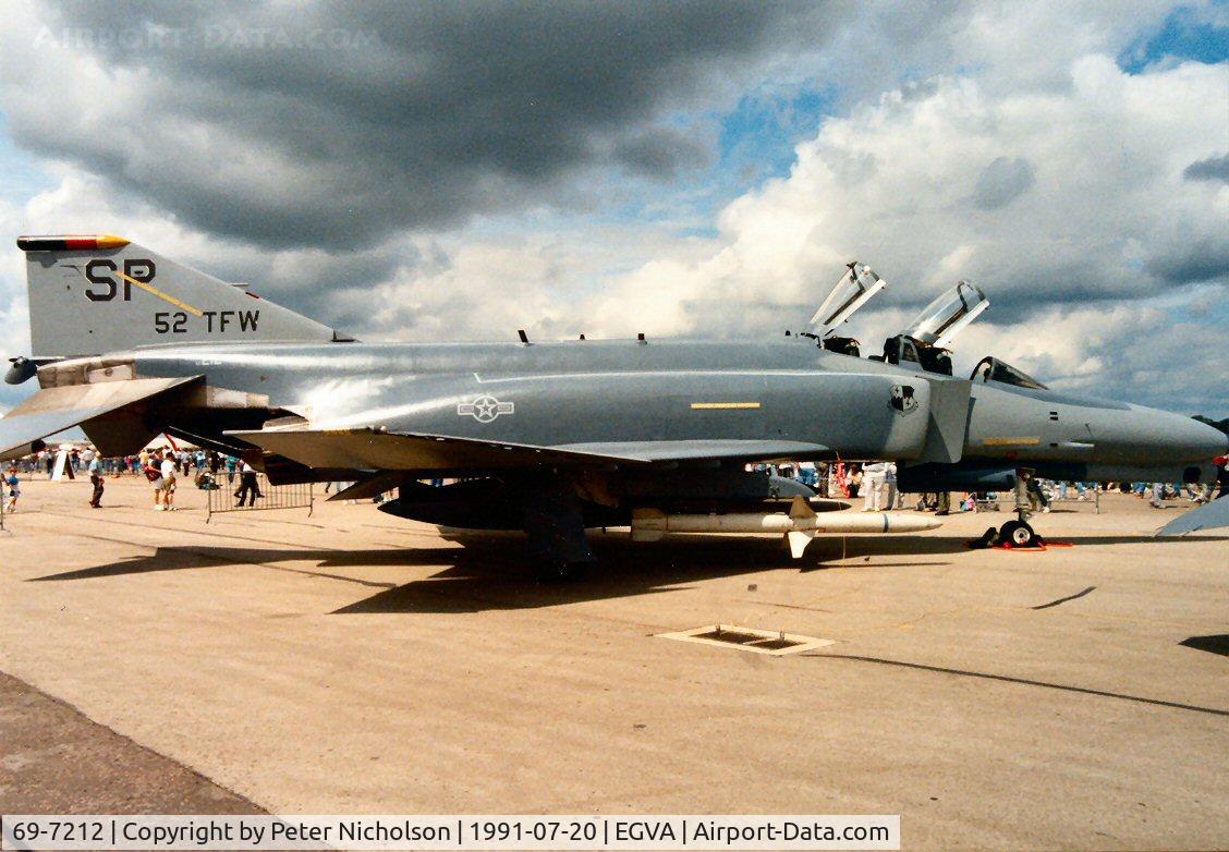 69-7212, 1969 McDonnell Douglas F-4G Phantom II C/N 3869, Another view of the 52 TFW F-4G Phantom displayed at the 1991 Intnl Air Tattoo at RAF Fairford.