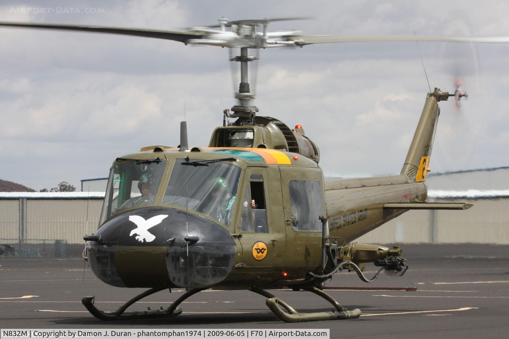 N832M, 1963 Bell UH-1B Iroquois C/N 604, Taken at home airport of French Valley