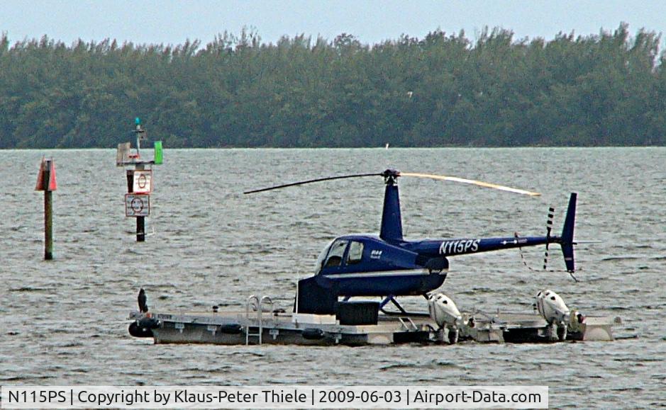 N115PS, 2007 Robinson R44 II C/N 12047, N115PS on ponton in Miami Harbor