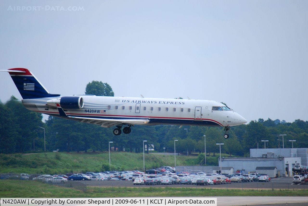 N420AW, 2002 Bombardier CRJ-200LR (CL-600-2B19) C/N 7640, CL-600