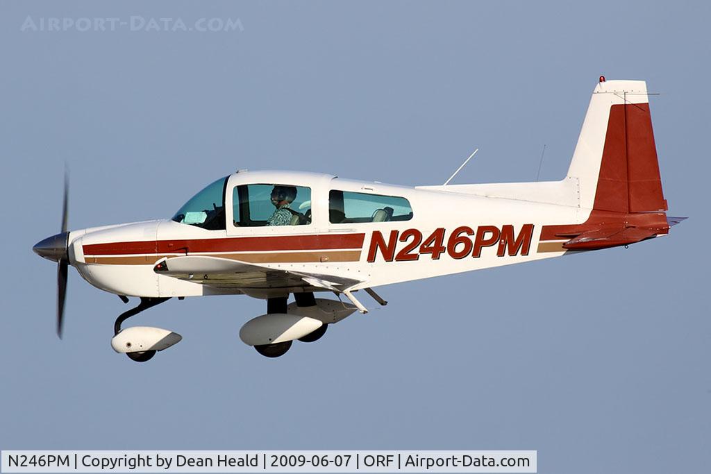N246PM, 1977 Grumman American AA-5B Tiger C/N AA5B-0566, 1977 Grumman American AA-5B Tiger N246PM from Roanoke Regional Airport (KROA) on short-final to RWY 5.