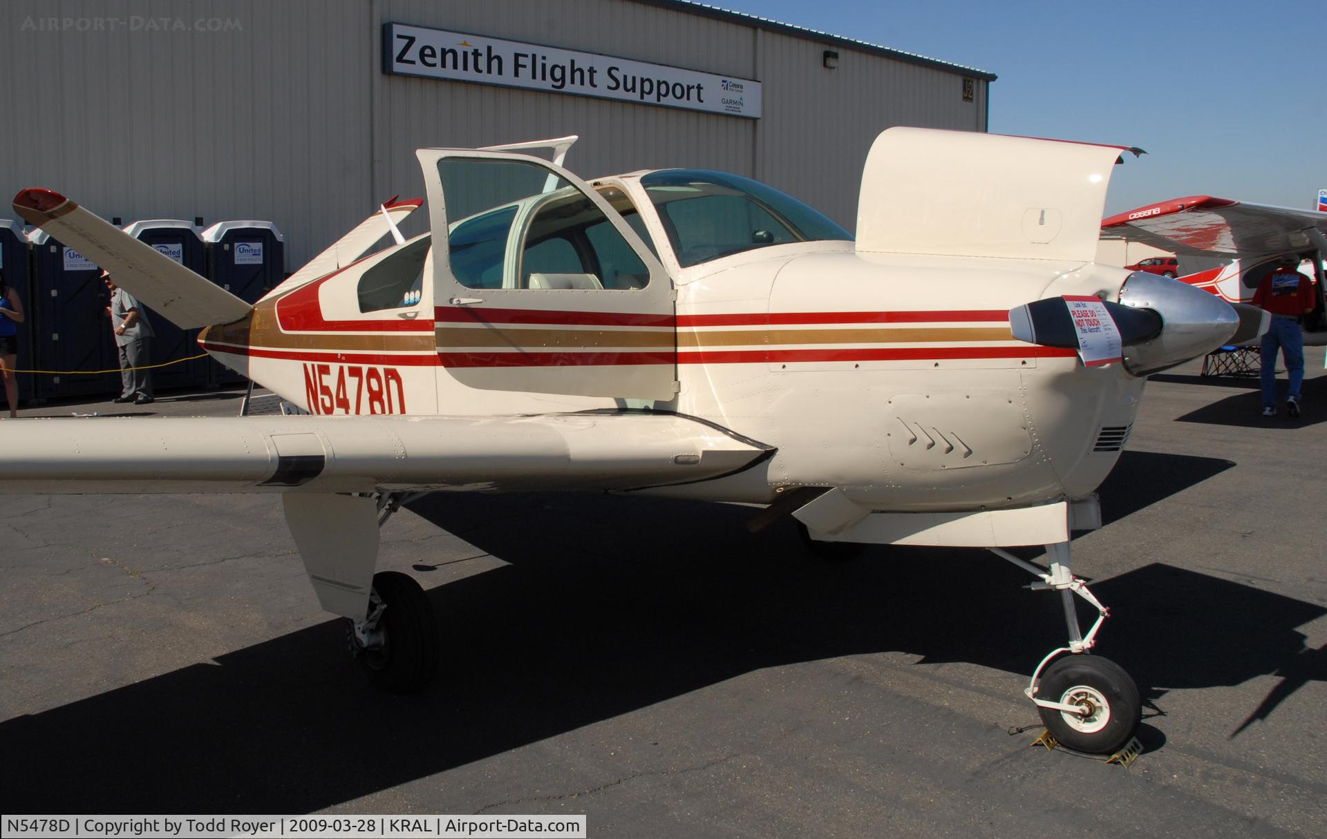 N5478D, 1957 Beech H35 Bonanza C/N D-4985, Riverside Airshow 2009