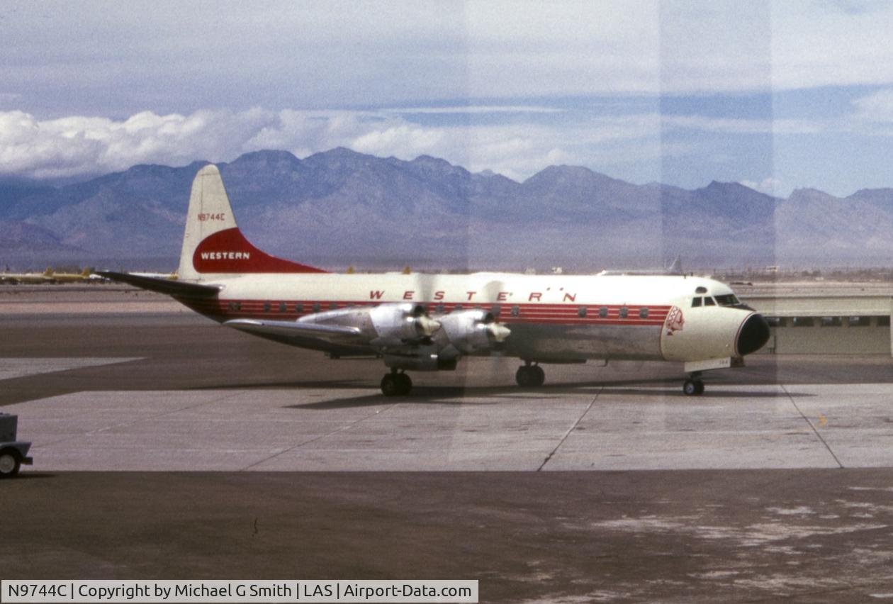 N9744C, 1959 Lockheed L-188A Electra C/N 188A-1140, At Las Vegas (LAS) March 1963