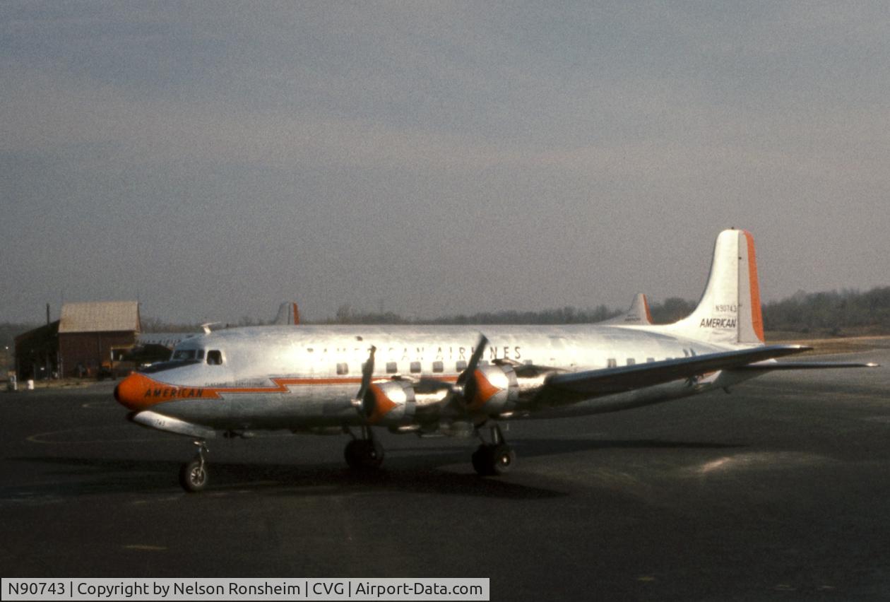 N90743, 1947 Douglas DC-6 C/N 43048, At Cincinnati December 1963