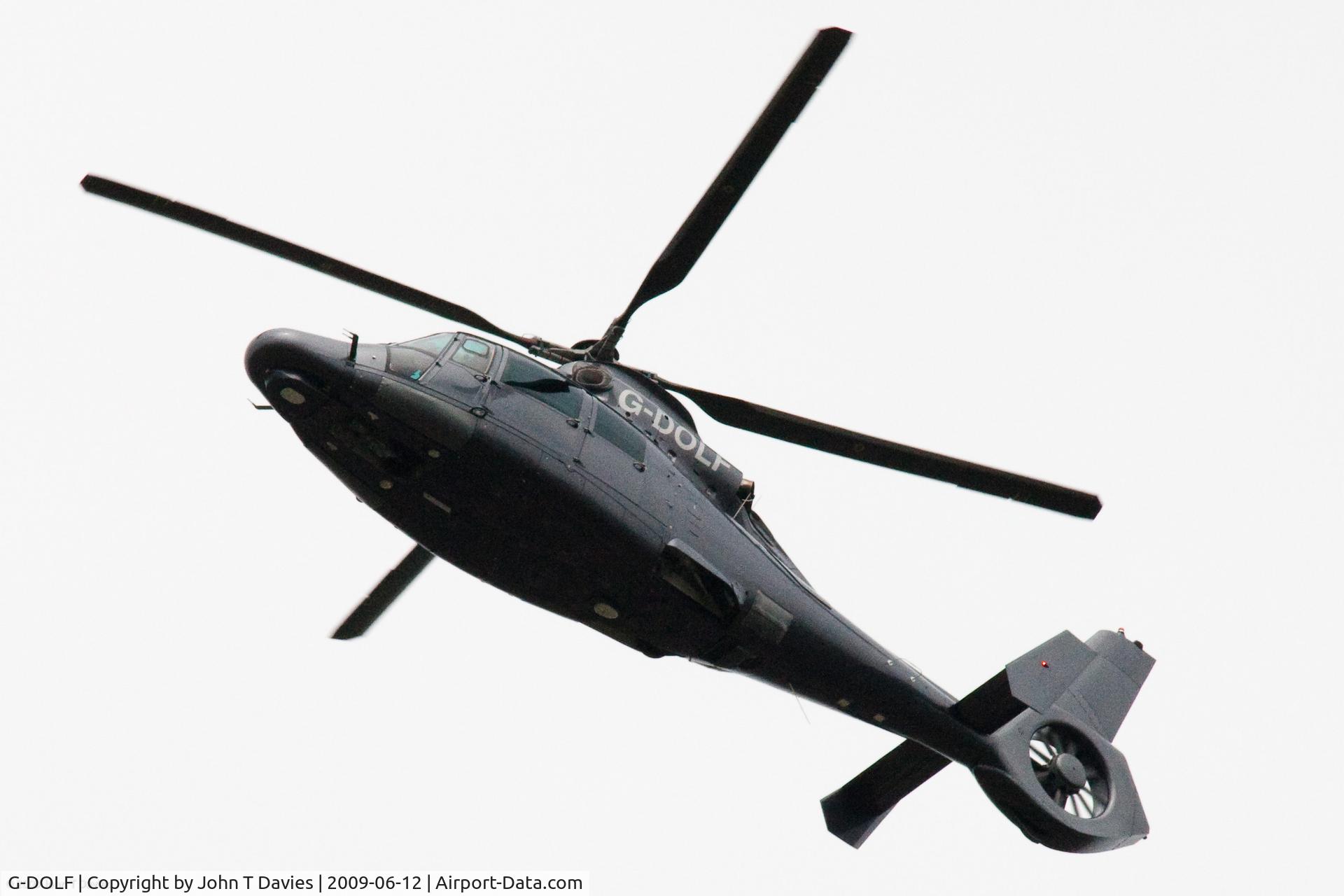 G-DOLF, 2007 Eurocopter AS-365N-3 Dauphin 2 C/N 6779, Taken with 420mm (300x1.4) as it flew over a sports day event in Ealing, West London 10:47BST 12/06/09