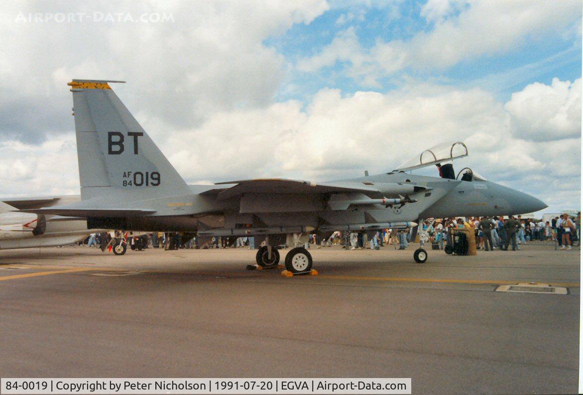 84-0019, 1984 McDonnell Douglas F-15C Eagle C/N 0929/C322, F-15C Eagle of 53 Tactical Fighter Squadron/36 Tactical Fighter Wing at the 1991 Intnl Air Tattoo at RAF Fairford.