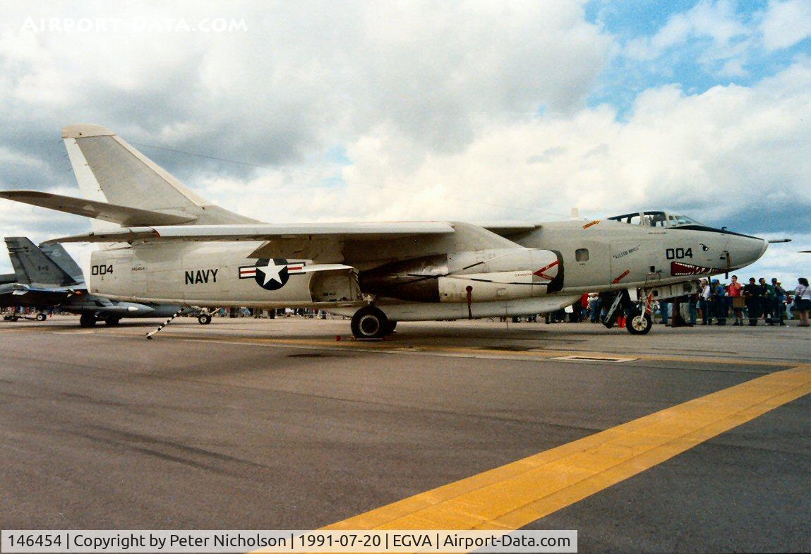 146454, 1960 Douglas EA-3B Skywarrior C/N 12406, Another view of the VQ-2 Skywarrior on display at the 1991 Intnl Air Tattoo at RAF Fairford.