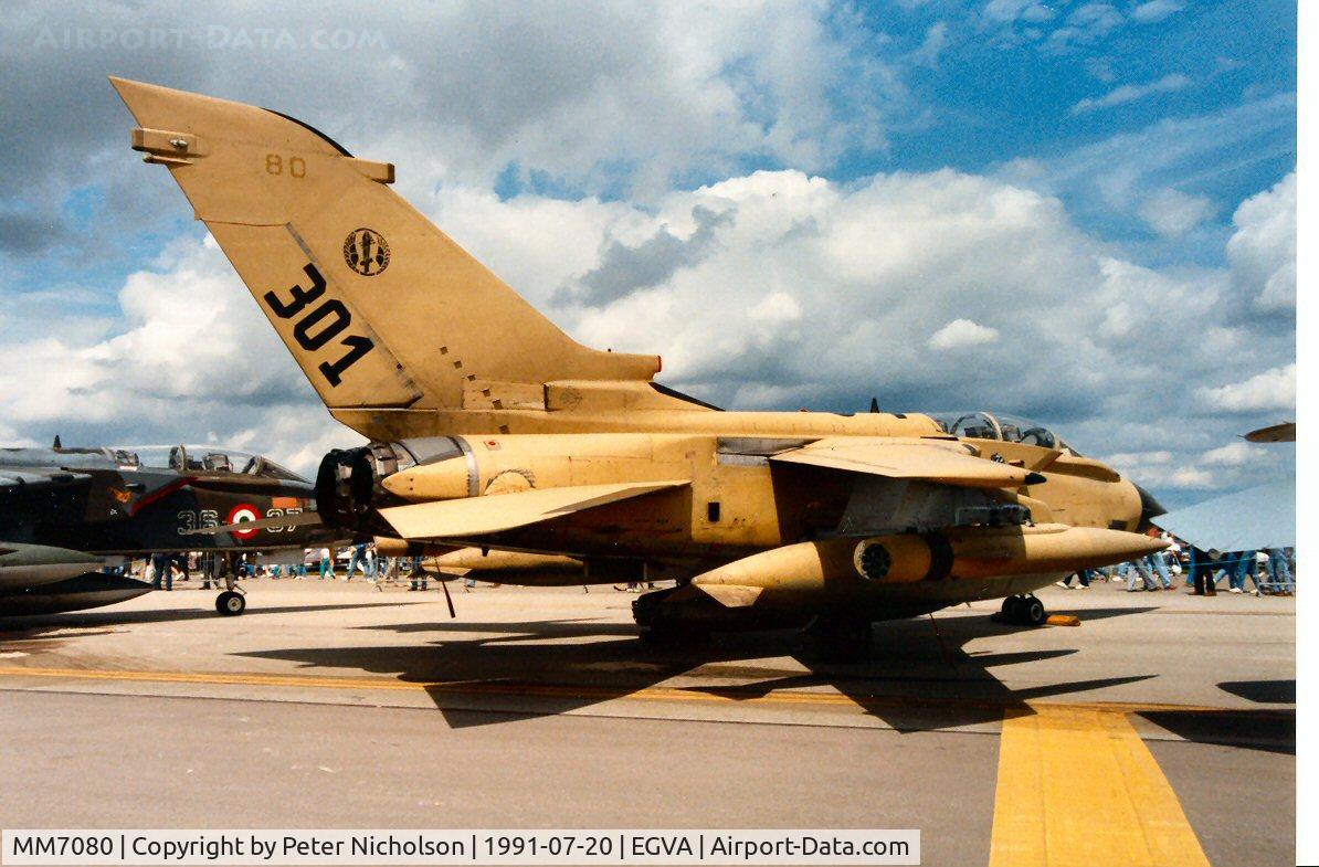 MM7080, Panavia Tornado IDS C/N 603/IS079/5091, Tornado IDS of 50 Stormo Italian Air Force at the 1991 Intnl Air Tattoo at RAF Fairford.