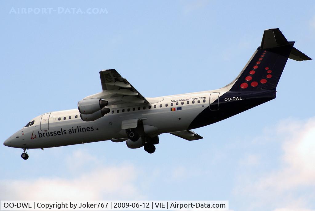 OO-DWL, 1999 British Aerospace Avro 146-RJ100 C/N E3361, Brussels Airlines Avro Regional Jet RJ100