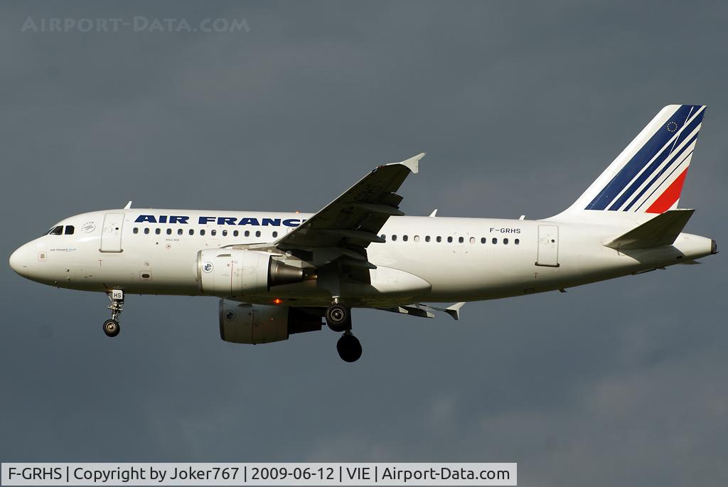 F-GRHS, 2001 Airbus A319-111 C/N 1444, Air France Airbus A319-111