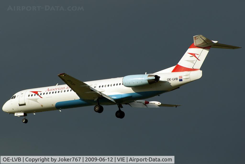 OE-LVB, 1994 Fokker 100 (F-28-0100) C/N 11502, Austrian arrows Fokker F-100