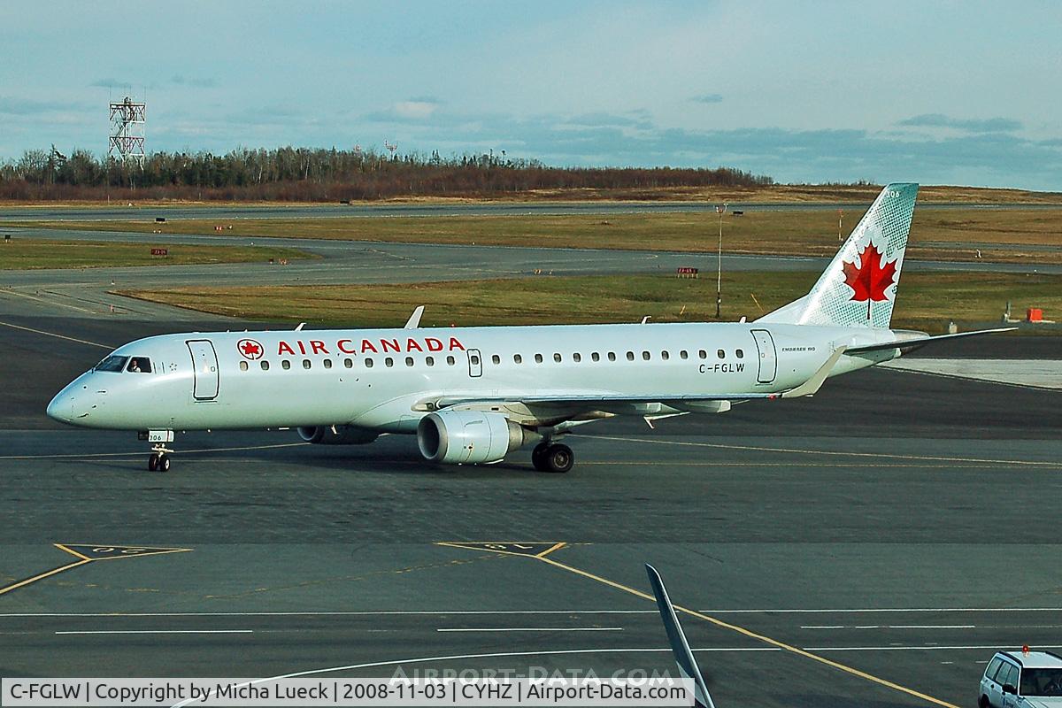 C-FGLW, 2006 Embraer 190AR (ERJ-190-100IGW) C/N 19000022, At Halifax