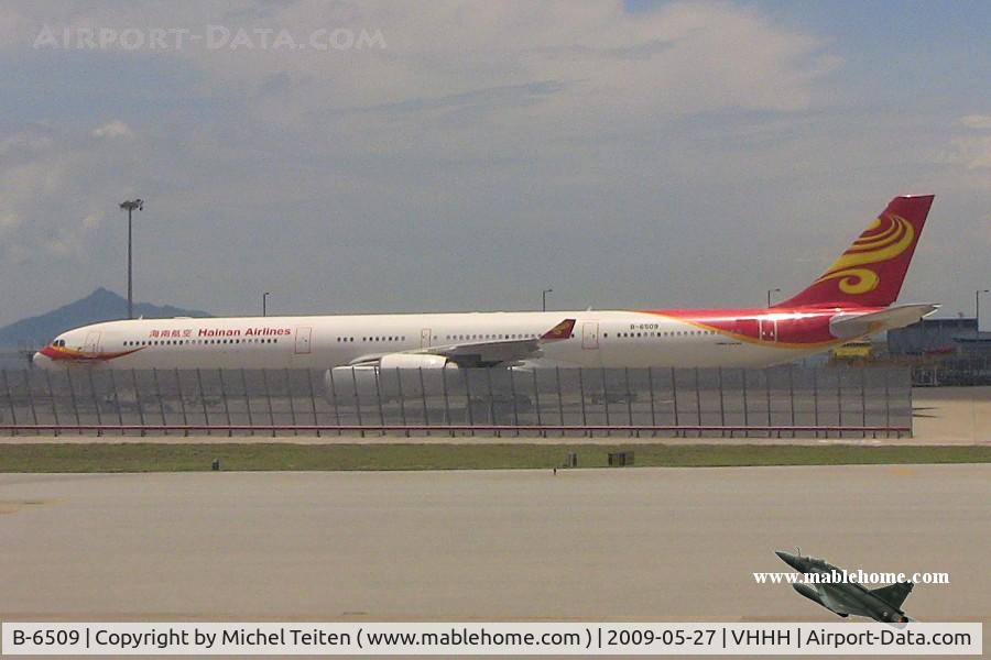 B-6509, 2002 Airbus A340-642 C/N 453, freschly repainted from Hainan Airlines (previously B-HQB from Cahay Pacific)