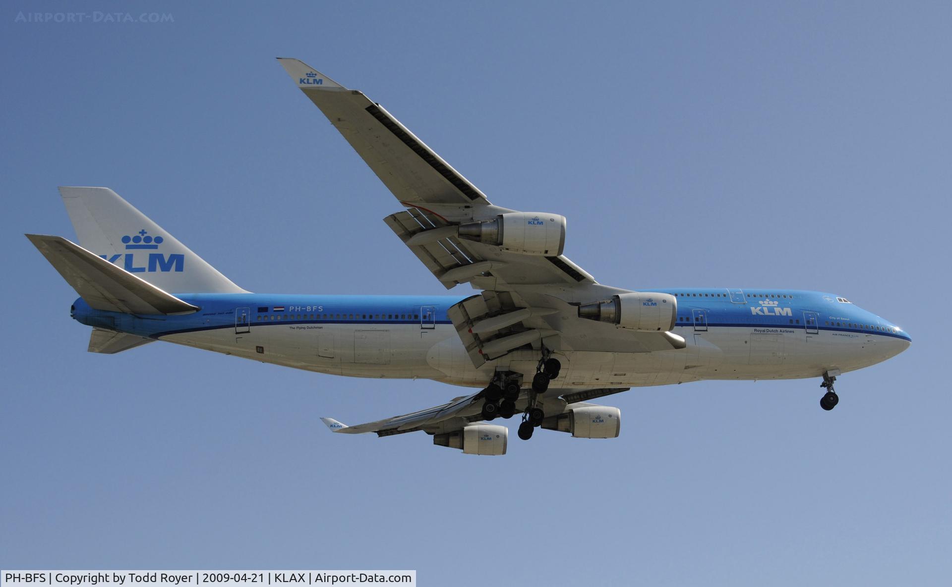 PH-BFS, 1996 Boeing 747-406BC C/N 28195, Landing 24R at LAX