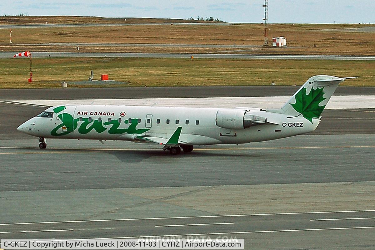 C-GKEZ, 1999 Bombardier CRJ-200ER (CL-600-2B19) C/N 7327, At Halifax