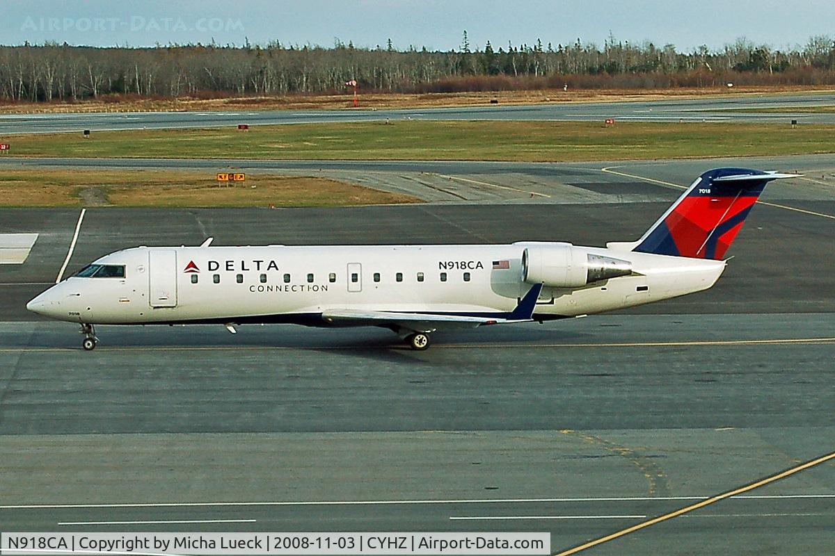 N918CA, 1993 Canadair CRJ-100ER (CL-600-2B19) C/N 7018, At Halifax