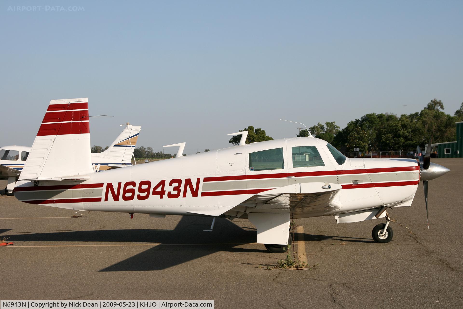 N6943N, 1968 Mooney M20C Ranger C/N 680192, KHJO
