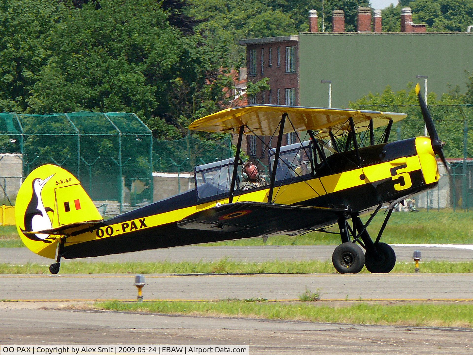 OO-PAX, 1948 Stampe-Vertongen SV-4B C/N 1147, Stampe-Vertongen SV-4B OO-PAX painted as Belgian Air Force (V-)5