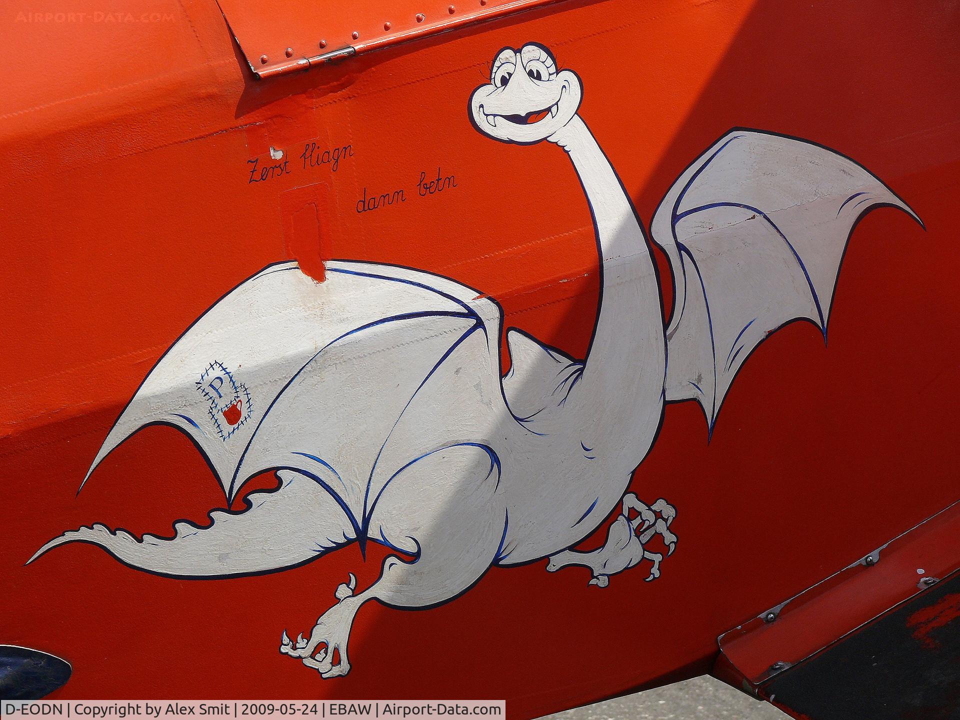 D-EODN, 1946 Stampe-Vertongen SV-4C C/N 113, Stampe-Vertongen SNCAN/SV4C D-EODN Zerst flaign, dann betn (somthing like: Fly now, pray later)