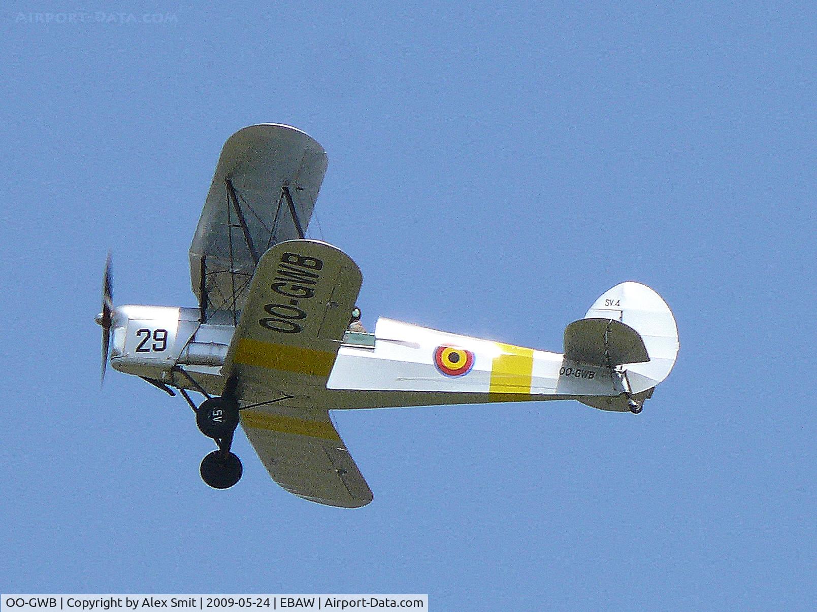 OO-GWB, 1951 Stampe-Vertongen SV-4B C/N 1171, Stampe-Vertongen SV-4B OO-GWB painted as Belgian Air Force V-29