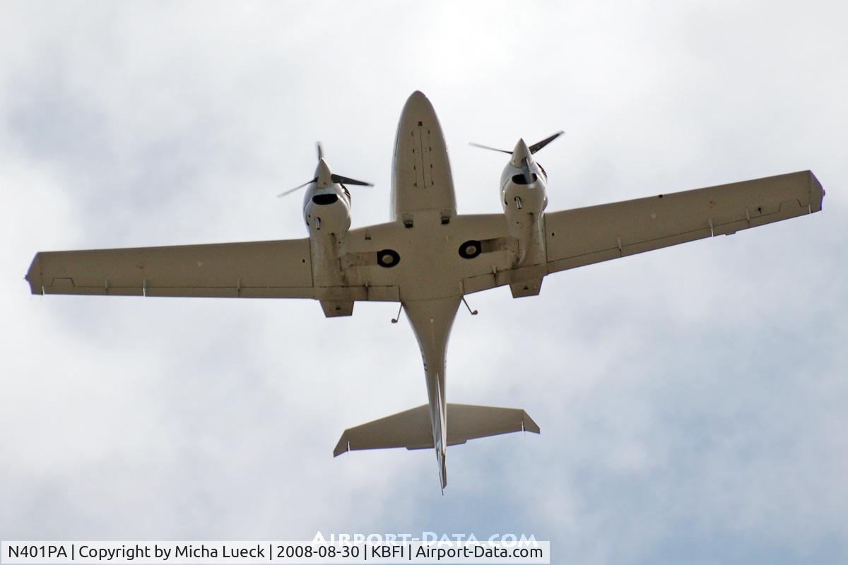 N401PA, Cessna 401A C/N 401A0051, Overflying BFI