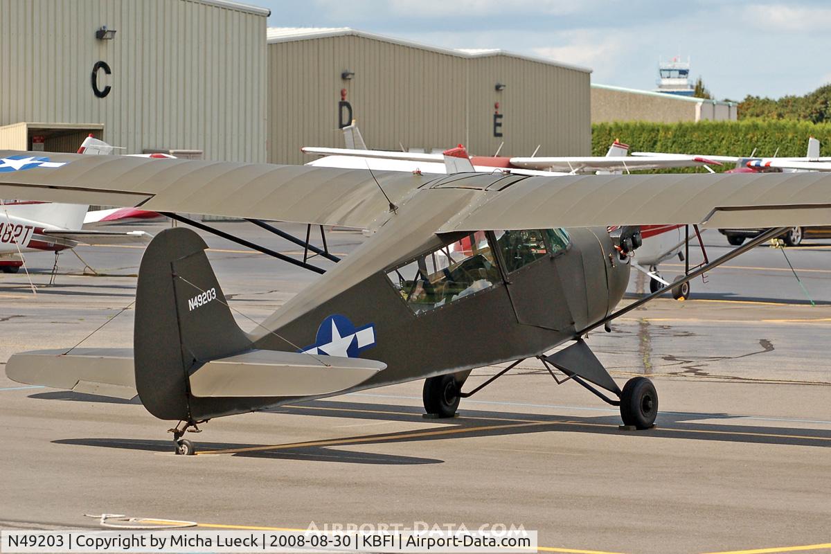 N49203, 1943 Aeronca L-3C C/N 058B-7662, At Boeing Field